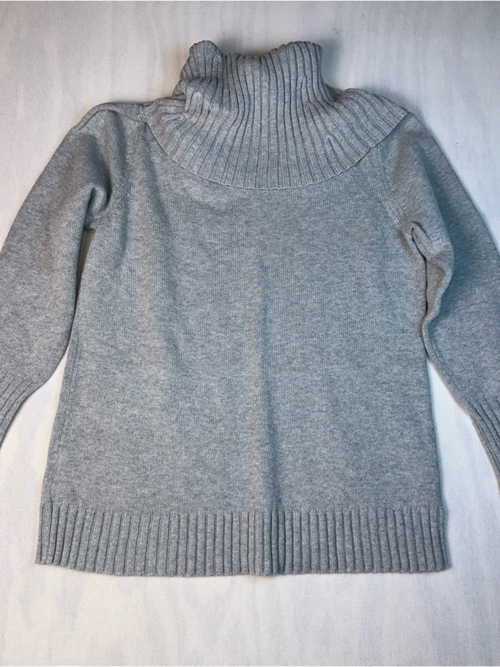 Nautica Women's Grey Cowl Turtleneck Sweater - Classic Cozy Fit Size: Large - Picture 2 of 6